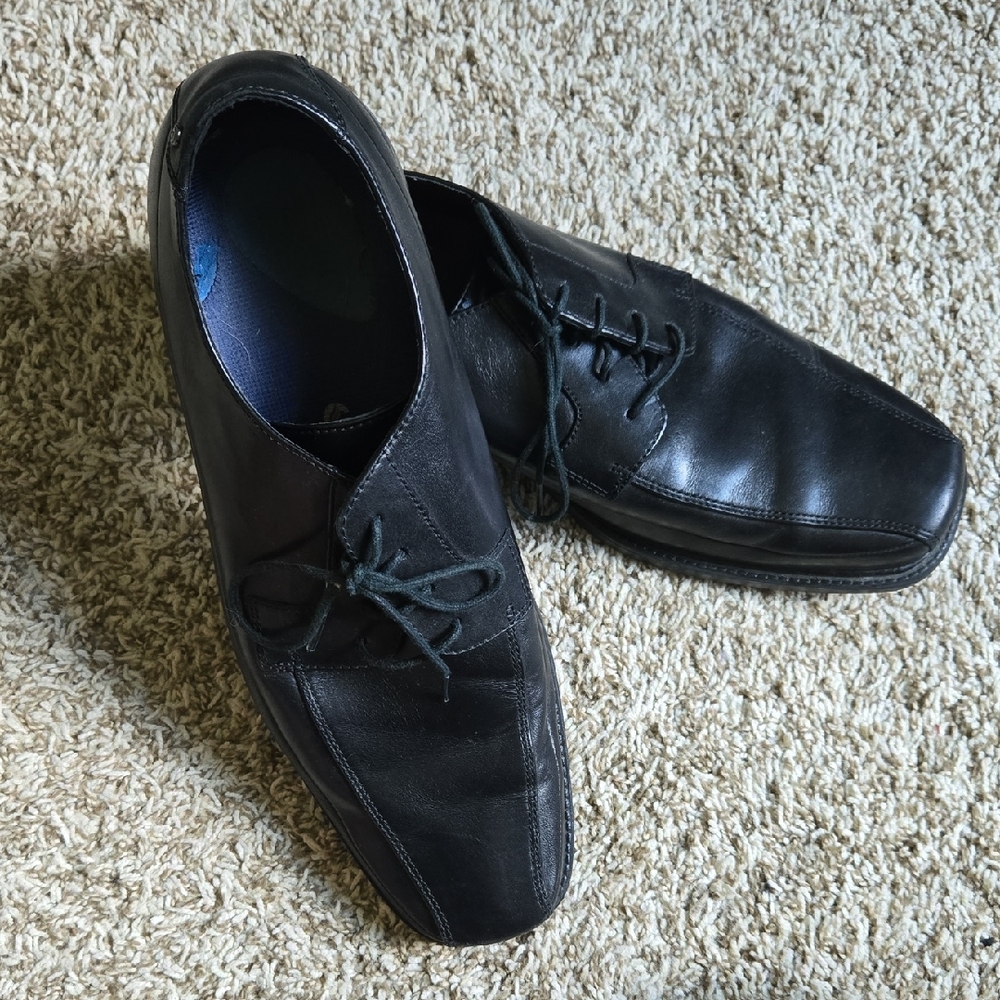 Men's Rockport Black Leather Dress Shoes - Size 13
